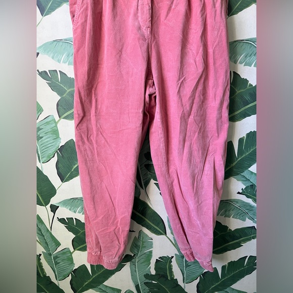 Anthropologie Kalea Corduroy High-Rise Jogger Pants Dusty Rose Womens L - Picture 5 of 11